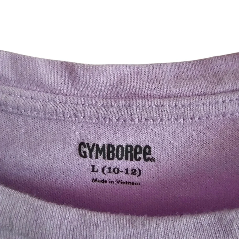 Gymboree Zebra Graphic Tee Cute Girly Top Short‎ Sleeve Purple L